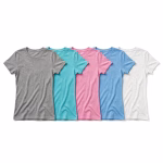 Ladies Crew Neck T Shirt Colour Range