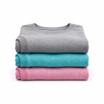 Ladies Crew Neck T Shirt Folded Stack
