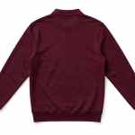 Mens burgundy polo sweatshirt back view