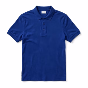Mens Royal Blue Employee Uniform Polo Shirt Front View