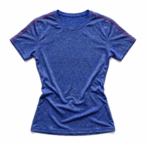 Womens royal blue performance stretch t shirt front view